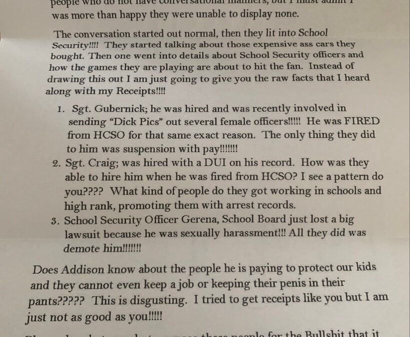 You’ve Got Mail: An anonymous letter from an ISC employee was mailed to my office ☕️☕️