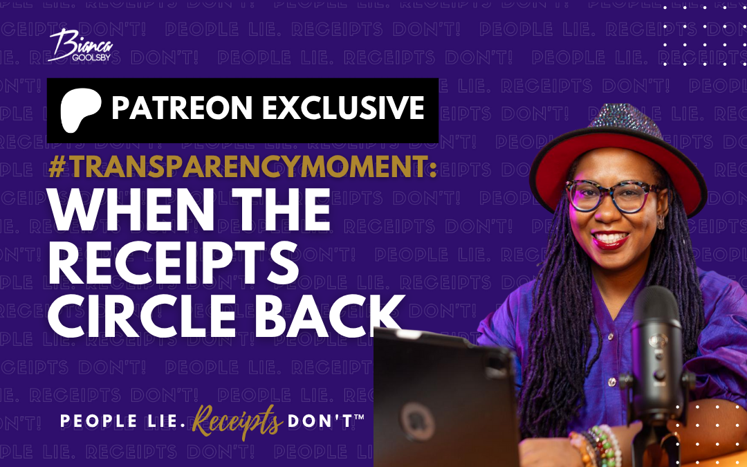 #Transparency Moment: When the Receipts Circle Back